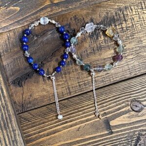 Adjustable Crystal Beaded Bracelet Set